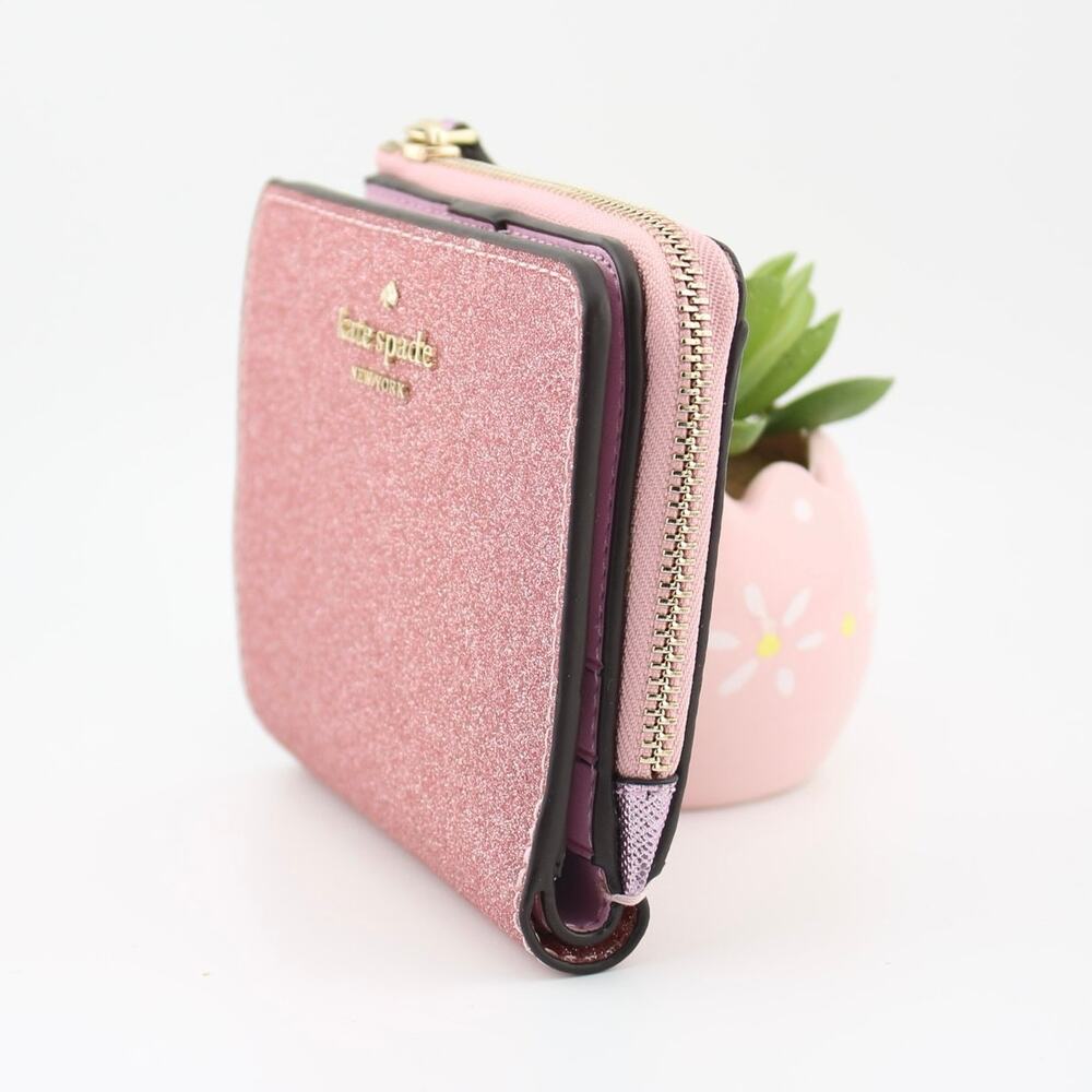 Kate Spade Glittery Pink Zip Wallet Pre-owned - Picture 3 of 7
